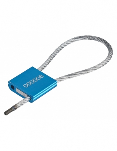 Sigilli in alluminio, 25 pezzi, grado H, numerati e colorati, cavo acciaio 3x200mm, Lockout Tagout LOTO - THIRARD, Lockout Ta...