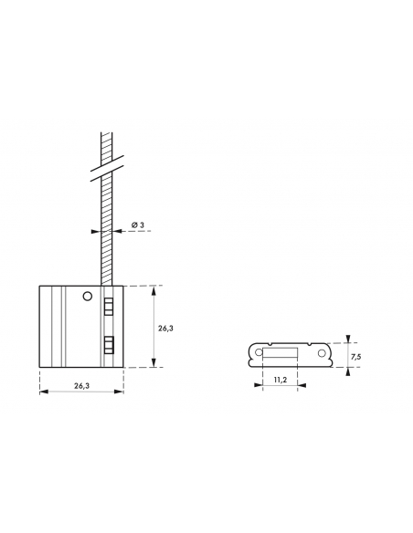 Sigilli in alluminio, 25 pezzi, grado H, numerati e colorati, cavo acciaio 3x200mm, Lockout Tagout LOTO - THIRARD, Lockout Ta...