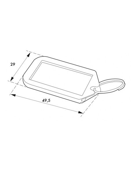 Etichetta portachiavi in PVC 57X29mm - 10 PEZZI - THIRARD