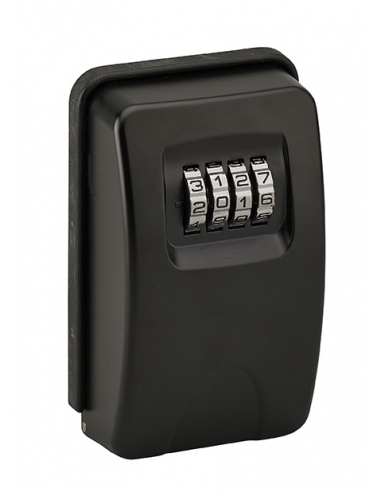 Cassetta portachiavi keybox a combinazione, 4 cifre, in acciaio, 47x75mm, nera - THIRARD