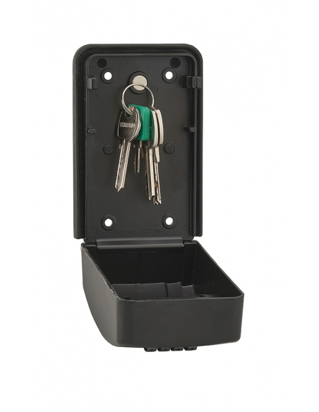 Cassetta portachiavi keybox a combinazione, 4 cifre, in acciaio, 47x75mm, nera - THIRARD