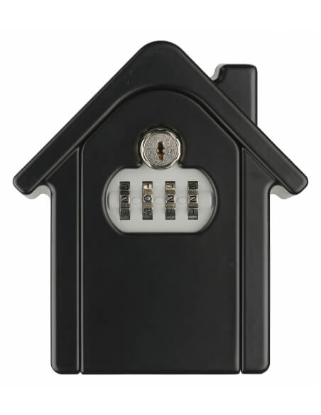 Cassetta portachiavi keybox a forma di casa con combinazione a 4 cifre, 2 chiavi di riserva, nero satinato - THIRARD