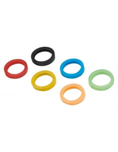 6 anelli in gomma per chiavi colorati in blister - large - THIRARD