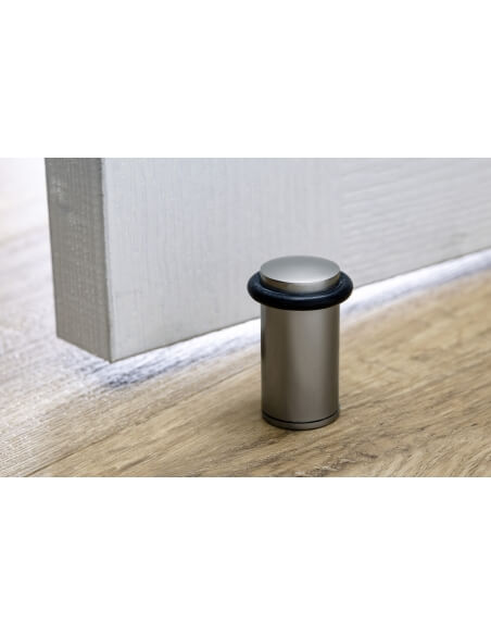 Vista aggiuntiva 2 di Fermaporta da pavimento, satinato, Ø 29mm, altezza 58mm - Serrurerie de Picardie