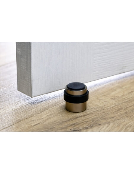 Vista aggiuntiva 2 di Fermaporta da pavimento, da avvitare, satinato, Ø 38 mm, altezza 34mm - THIRARD