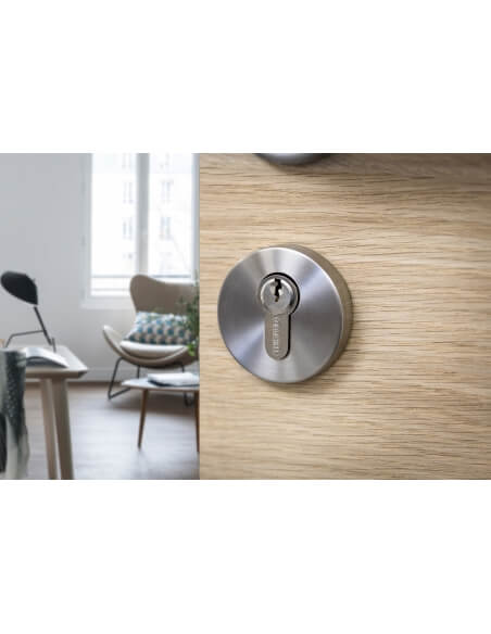 Cilindro europeo SA con pomolo 30 x 30 mm, ottone, 3 chiavi – THIRARD