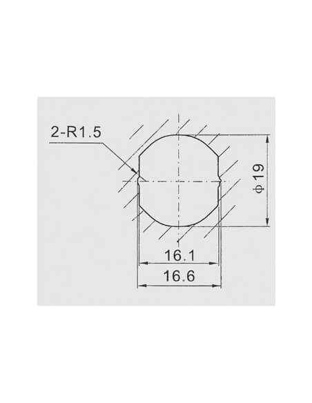 Cilindro con camme per cassette postali, diametro 16mm, lunghezza max 14mm - THIRARD