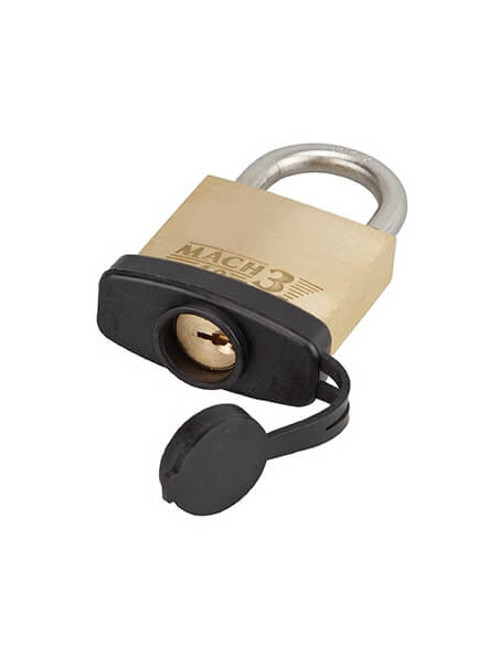 Vista aggiuntiva 1 di Lucchetto MACH 3 40 mm con arco inox e rivestimento PVC, 3 chiavi – THIRARD