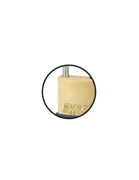 Vista aggiuntiva 5 di Lucchetto MACH 3 40 mm con arco inox e rivestimento PVC, 3 chiavi – THIRARD
