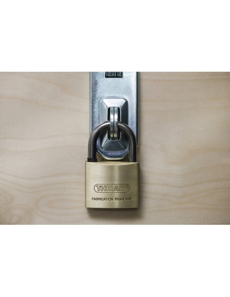 Vista aggiuntiva 1 di Lucchetto MACH 3 45 mm con arco in acciaio inox, 3 chiavi – THIRARD