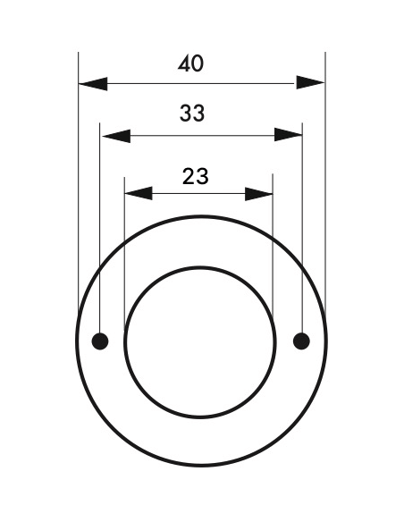 Borchia rosetta per cilindro Ø23mm, ottone - THIRARD