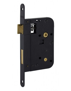 Serratura da incasso per WC, asse 70 mm, frontale nero – THIRARD