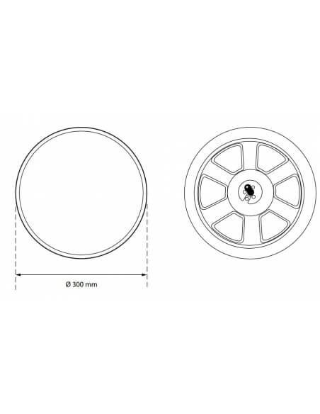 Vista aggiuntiva 2 di Specchio stradale convesso Ø 300 mm per interno ed esterno – THIRARD