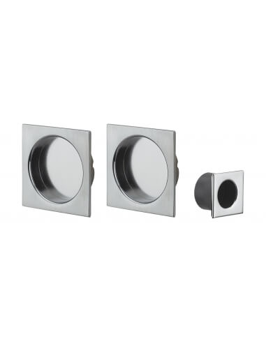 Accessori per serratura a gancio, senza foro, rosette quadrate, nichelati – THIRARD