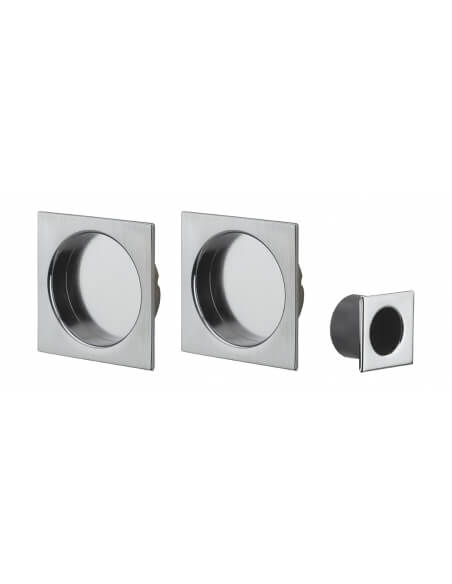 Accessori per serratura a gancio, senza foro, rosette quadrate, nichelati – THIRARD