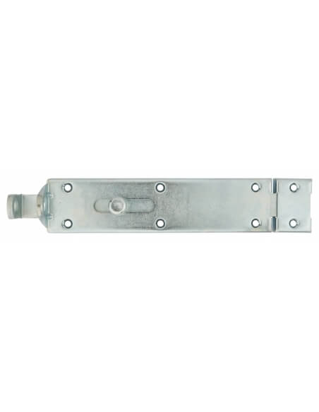 Serratura a chiavistello porta lucchetto, zincato, 250mm, lucchettabile - THIRARD