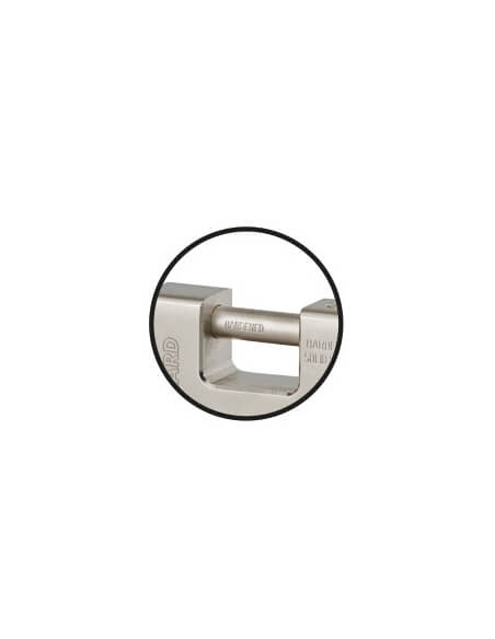 Lucchetto monoblocco rettangolare Thor, acciaio temprato, per serranda, arco in acciaio, 75mm, 5 chiavi reversibili - THIRARD