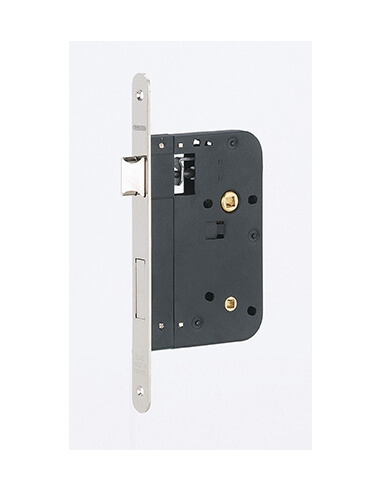 Serratura da incasso per WC, asse 70 mm, frontale nichelato – THIRARD