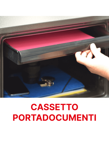 Cassaforte ignifuga da installare Vauban, serratura a codice elettronico, 2 catenacci, 19L - THIRARD