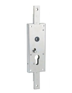 Serratura per porta basculante, 2 punti alto/basso, cilindro europeo, 60 x 160 mm – THIRARD