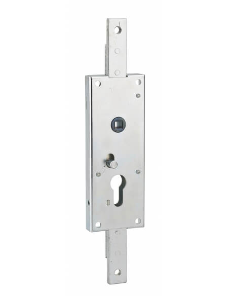 Serratura per porta basculante, 2 punti alto/basso, cilindro europeo, 60 x 160 mm – THIRARD
