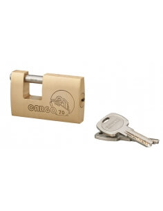 Lucchetto Cargo 70 mm Transit 2, ottone pieno, arco inox, 2 chiavi – THIRARD