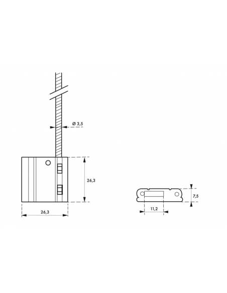 Sigilli in alluminio, 25 pezzi, grado H, numerati e colorati, cavo acciaio 35X500mm, Lockout Tagout LOTO - THIRARD