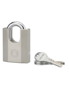 Lucchetto OCTO-P 60 mm con arco alto in acciaio, per esterno, 3 chiavi – THIRARD