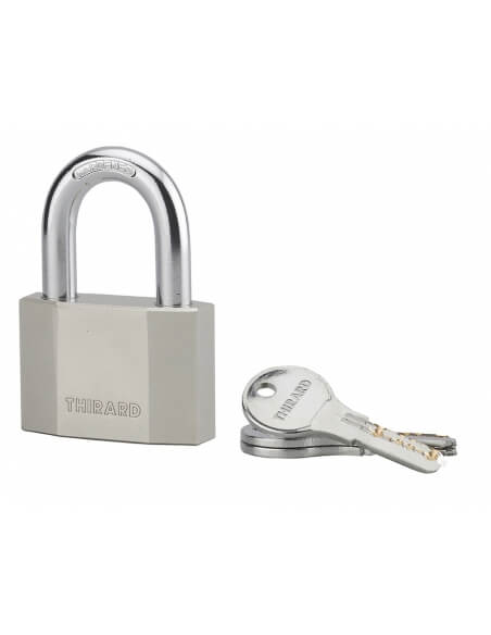Lucchetto OCTO 60 mm in acciaio, per esterno, 3 chiavi – THIRARD