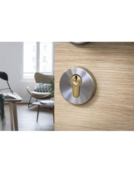 Cilindro europeo a doppia entrata SA 30x50mm, antisfilamento, ottone, 3 chiavi - THIRARD