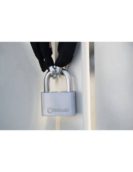 Vista aggiuntiva 1 di Lucchetto RINOX 60 mm in acciaio inox, arco inox, per esterno, 4 chiavi – THIRARD