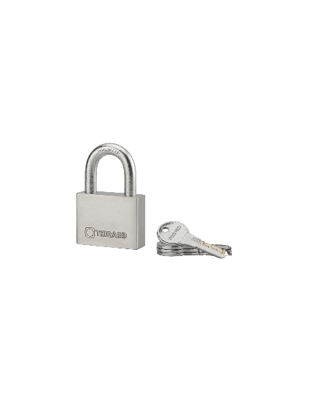 Lucchetto RINOX 60 mm in acciaio inox, arco inox, per esterno, 4 chiavi – THIRARD