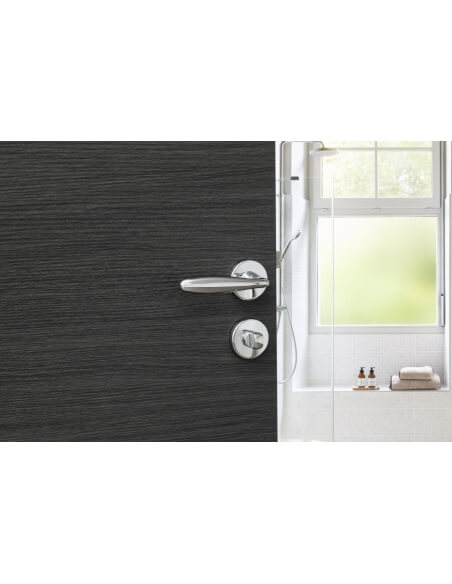 Vista aggiuntiva 1 di Coppia di rosette tonde Ø 50 mm con chiusura WC, cromo lucido – THIRARD