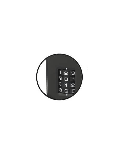 Lucchetto a combinazione Code-X, 4 cifre, interno, arco in acciaio, 45mm, nero - THIRARD