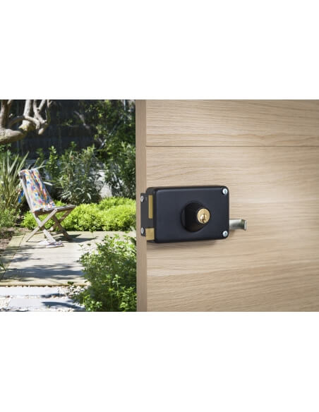 Vista aggiuntiva 1 di Serratura a doppio cilindro con tirante 140 x 88 mm, sinistra – THIRARD