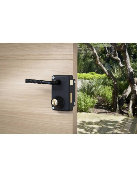 Vista aggiuntiva 1 di Serratura a doppio cilindro con tirante 75 x 130 mm, destra – THIRARD