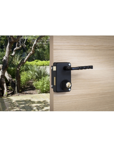 Vista aggiuntiva 1 di Serratura a doppio cilindro con tirante 75 x 130 mm, sinistra – THIRARD