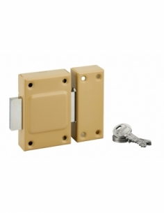 Serratura a chiavistello a blocco unilaterale Etendard per porta cantina, cilindro 40mm, acciaio, 3 chiavi - THIRARD