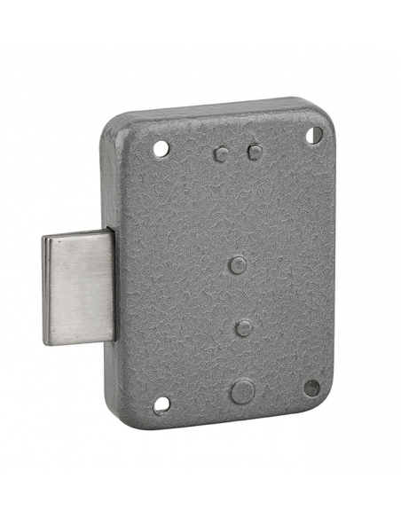 Serratura per mobile, mobilio, sinistra, asse 30mm, 55x70mm, grigio, 1 chiave - THIRARD