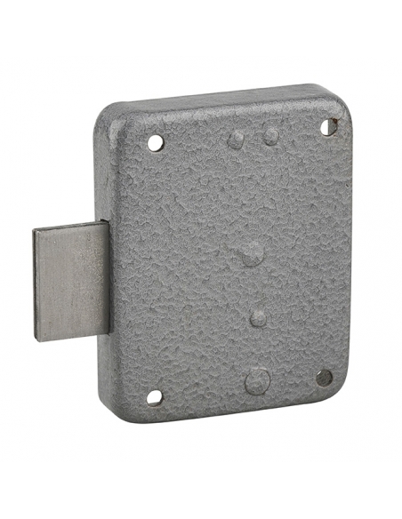 Serratura per mobile, mobilio, sinistra, asse 35mm, 60x70mm, grigio, 1 chiave - THIRARD