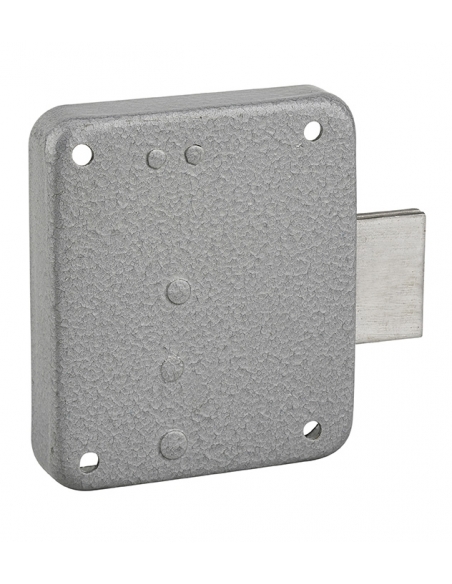 Serratura per mobile, mobilio, destra, asse 40mm, 65x70mm, grigio, 1 chiave - THIRARD