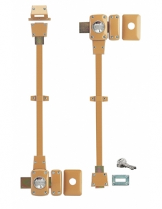 Coppia di chiavistelli MIRAGE 6 con pomolo e cilindro 45 mm, 4 punti, destra – THIRARD