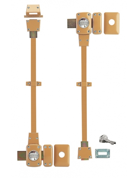 Coppia di chiavistelli MIRAGE 6 con pomolo e cilindro 45 mm, 4 punti, destra – THIRARD