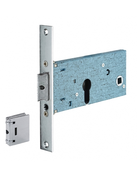 Cassa serratura per cilindro, asse 67 mm, frontale nichelato 22 mm – THIRARD