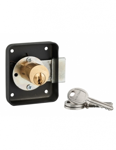 Serratura di sicurezza 60 mm, asse 35 mm, sinistra, 3 chiavi – THIRARD