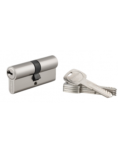Cilindro europeo TRAFIC 6 35 x 35 mm, nichelato, funzione emergenza, 5 chiavi – THIRARD
