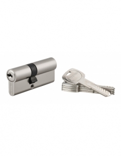 Cilindro europeo TRAFIC 6 30 x 40 mm, nichelato, funzione emergenza, 5 chiavi – THIRARD