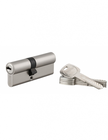 Cilindro europeo TRAFIC 6 35 x 45 mm, nichelato, funzione emergenza, 5 chiavi – THIRARD