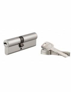 Cilindro europeo TRAFIC 6 40 x 50 mm, nichelato, funzione emergenza, 5 chiavi – THIRARD