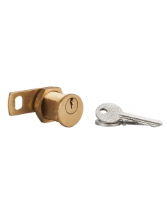 Cilindro con camme per cassette postali, spessore massimo 23mm, ottone, 3 chiavi - THIRARD